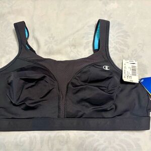 Champion Black High-Impact Sports Bra with Wide Straps